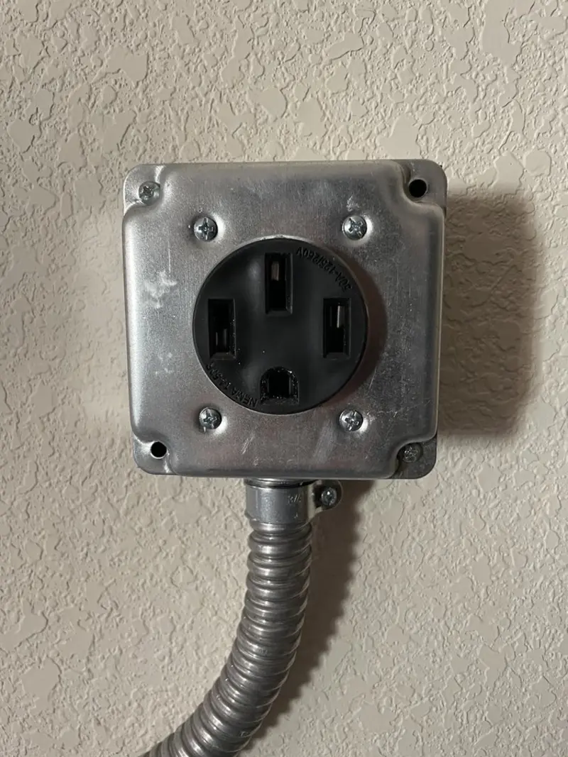 NEMA 14-50 outlet installed for Electrical Panel Upgrade in Key Biscayne